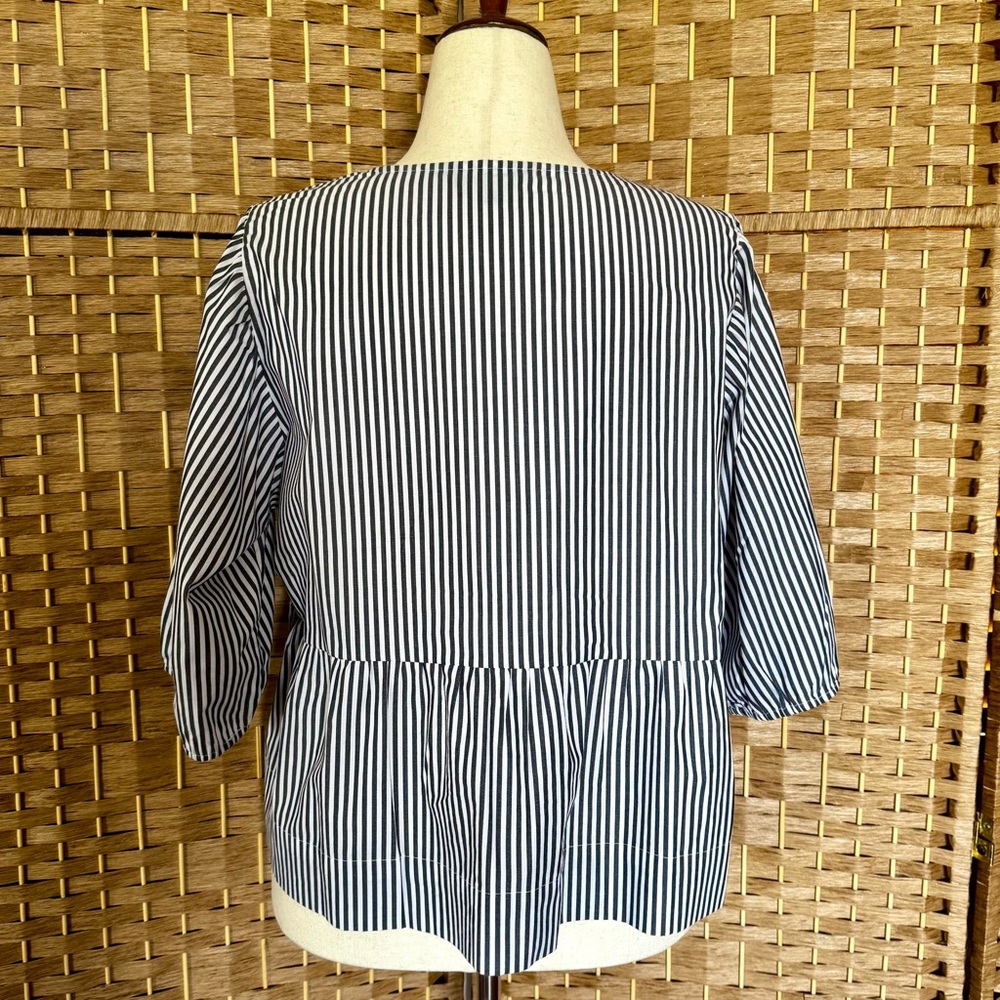 NWOT Velvet Heart 3/4 sleeve striped cotton top XL - Picture 6 of 14